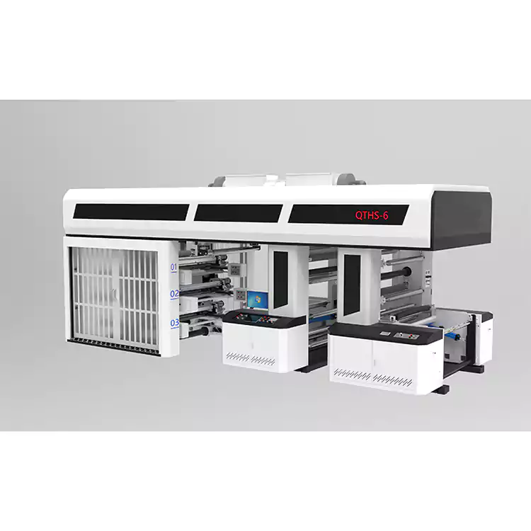 6 Colores Servo Coegi Apparatus Type Central Drum Flexo Printng Machina Sleeve Type