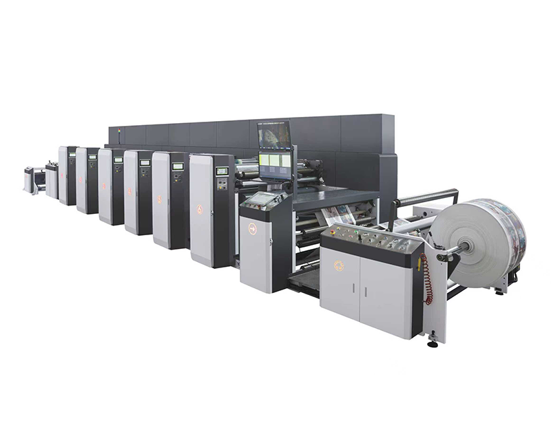 6 Colores Servo Motoris Horizontalis Flexo Printing Machine