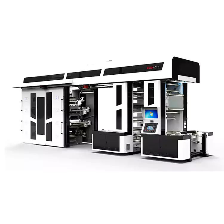 VIII Colores summus celeritate Semi-servo Coegi Central impressionem Flexographic Typographia Machina