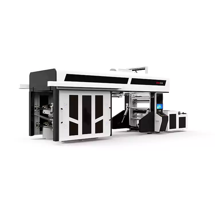 High-Speed ​​Four-Colour Flexographic Edition Press with Satellite System for Kraft Paper Printing